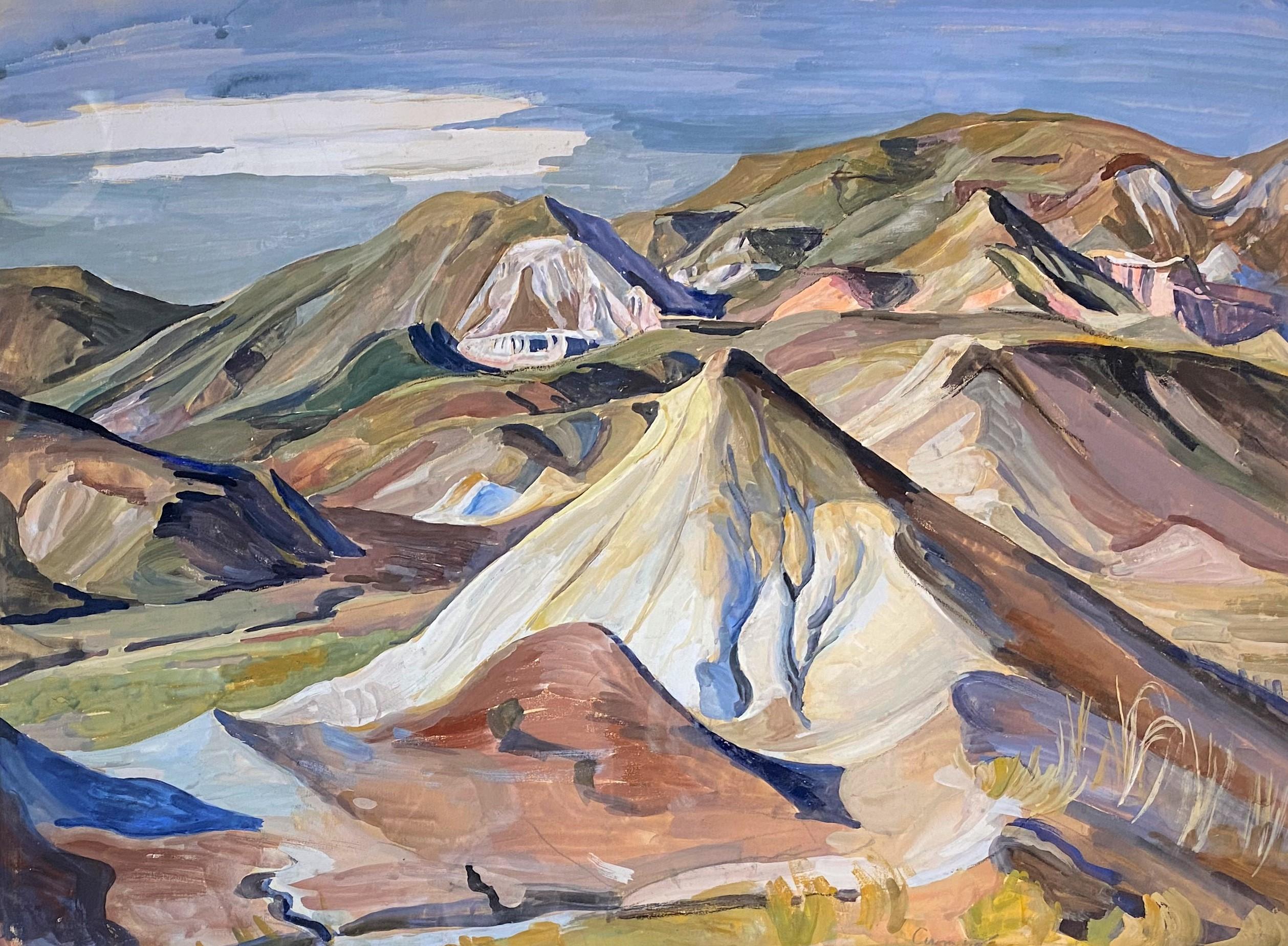 Südliche Landschaft – Painting von Beatrice Lavis Cuming