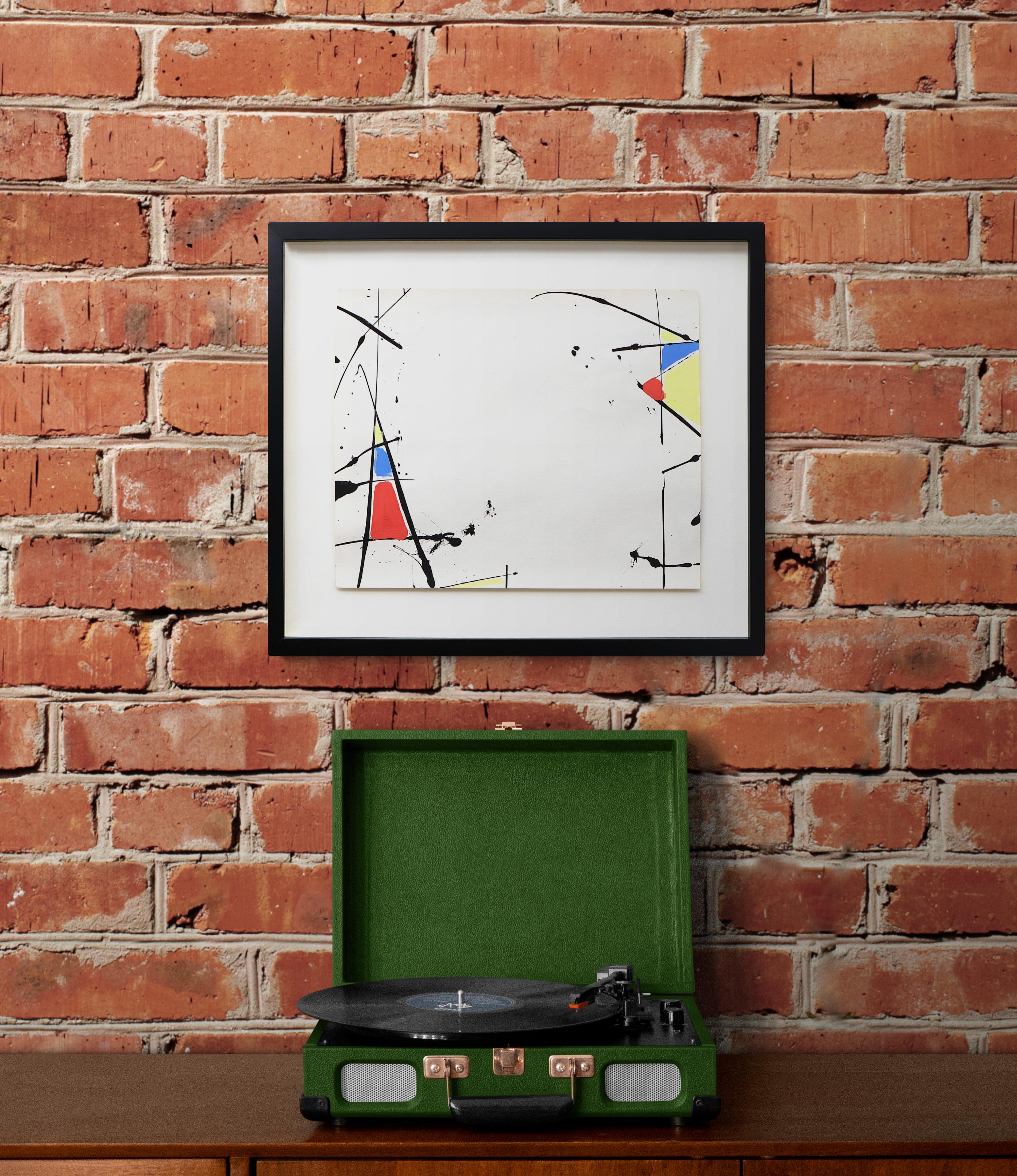 Peinture acrylique abstraite The Moderns - Art audacieux rouge, jaune, bleu, noir en vente 6