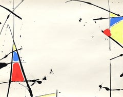 Beatrice Mandelman Mid-Century Modern Abstract Acrylic, Taos Modernist Art