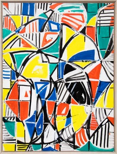 Brasil #3, 1980er Jahre Abstraktes Acrylgemälde, New Mexico, weibliche Künstlerin. 48 x 36 in