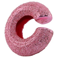 Beatrice Mini texturierte Ohrmanschette Rosa von Cocoerow Fine Jewelry
