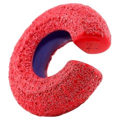 Beatrice Mini texturierte Ohrmanschette Rot von Cocoerow Fine Jewelry