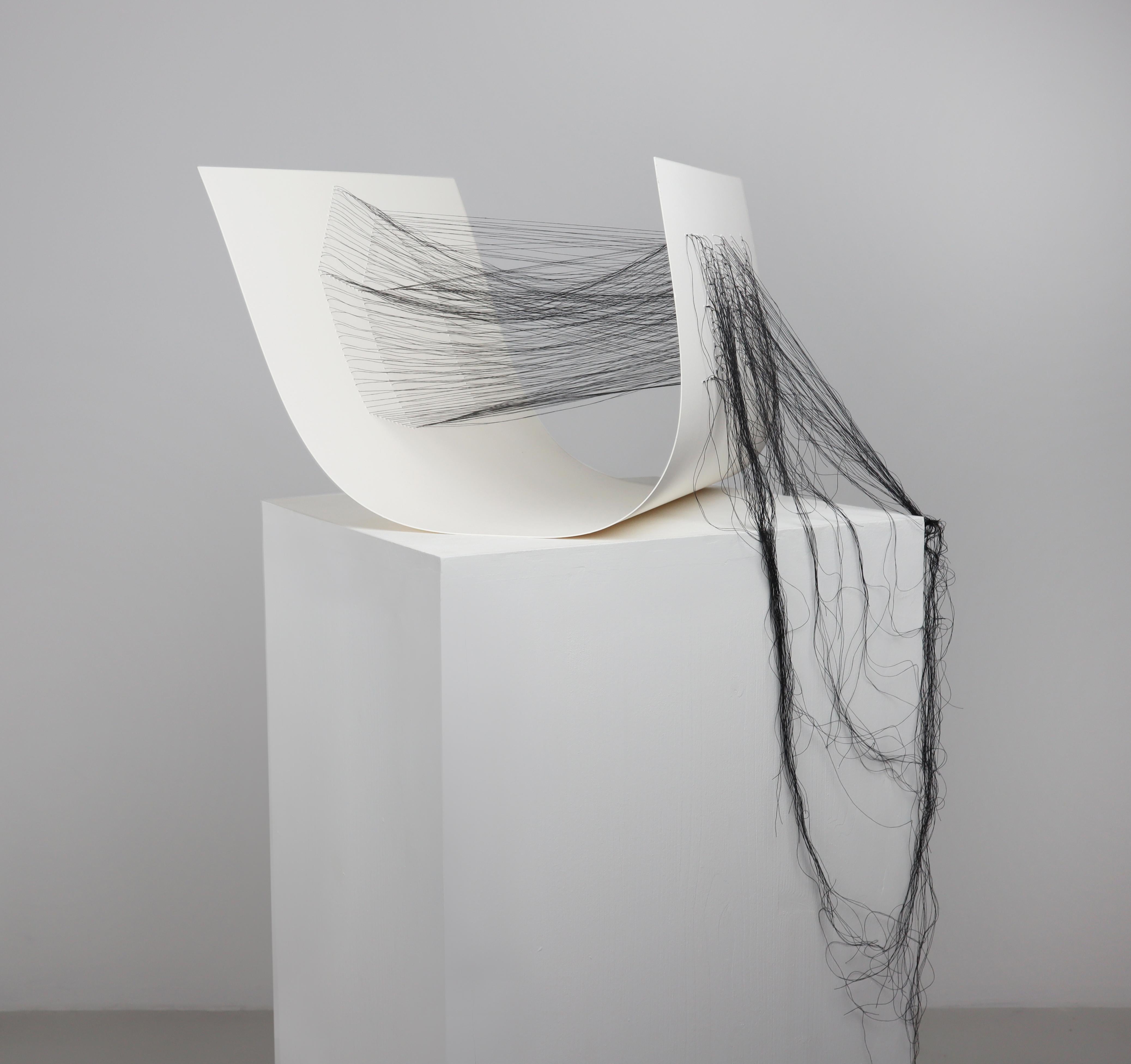 The Purl and Plain of Things - Arte Laguna Prize finalist - Gray Abstract Sculpture by Beatrice Spadea