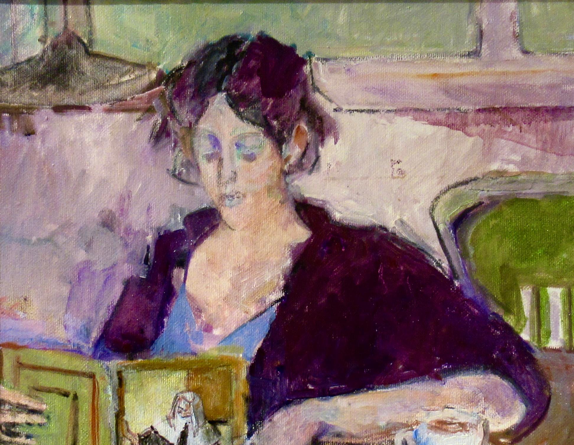 Lectura Femenina - Painting impresionista estadounidense de Beatrice Stuart
