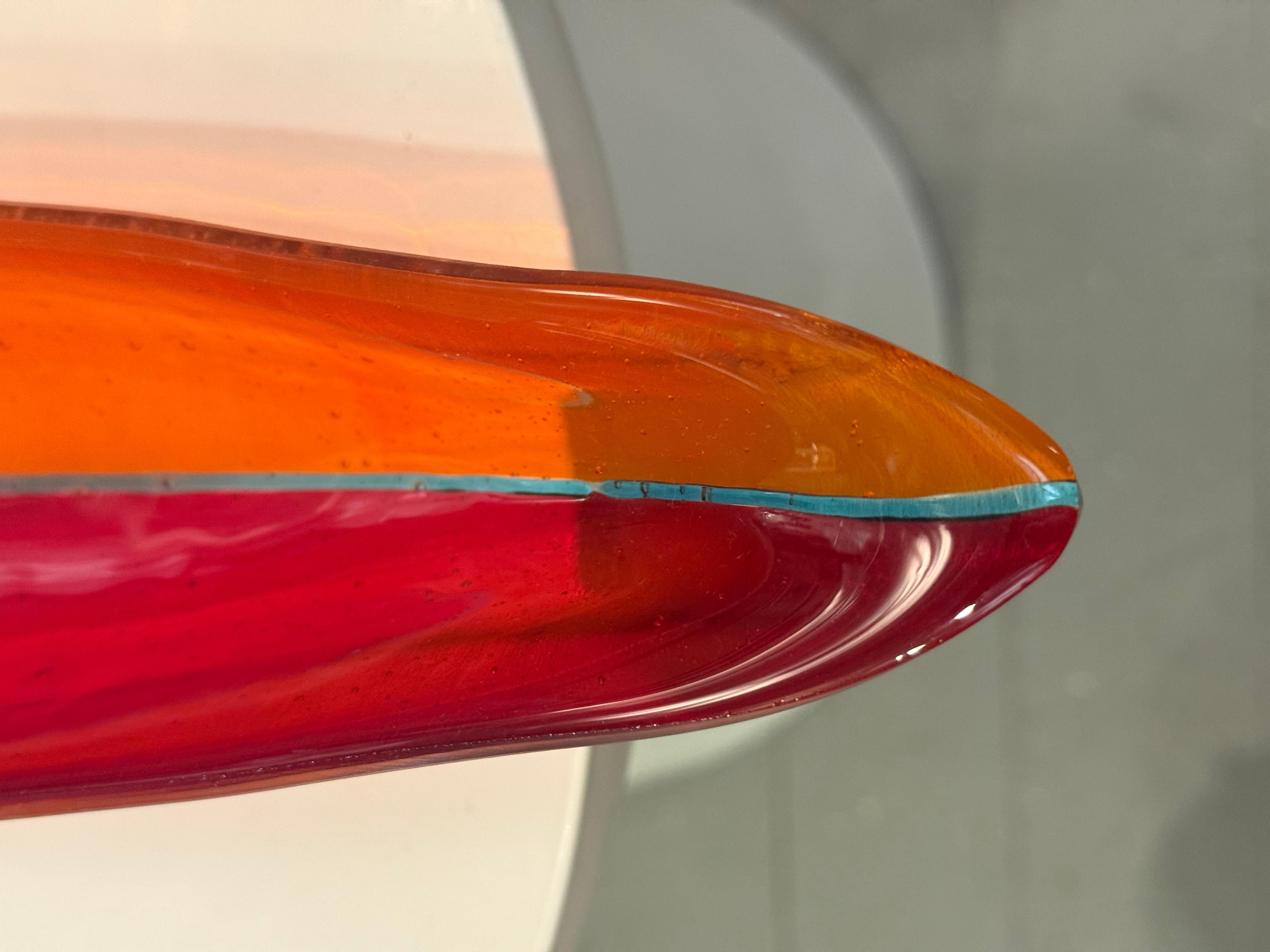 Beatrice Tesdorf Murano-Stil Sommerso Glas Mittelstück (Moderne der Mitte des Jahrhunderts) im Angebot