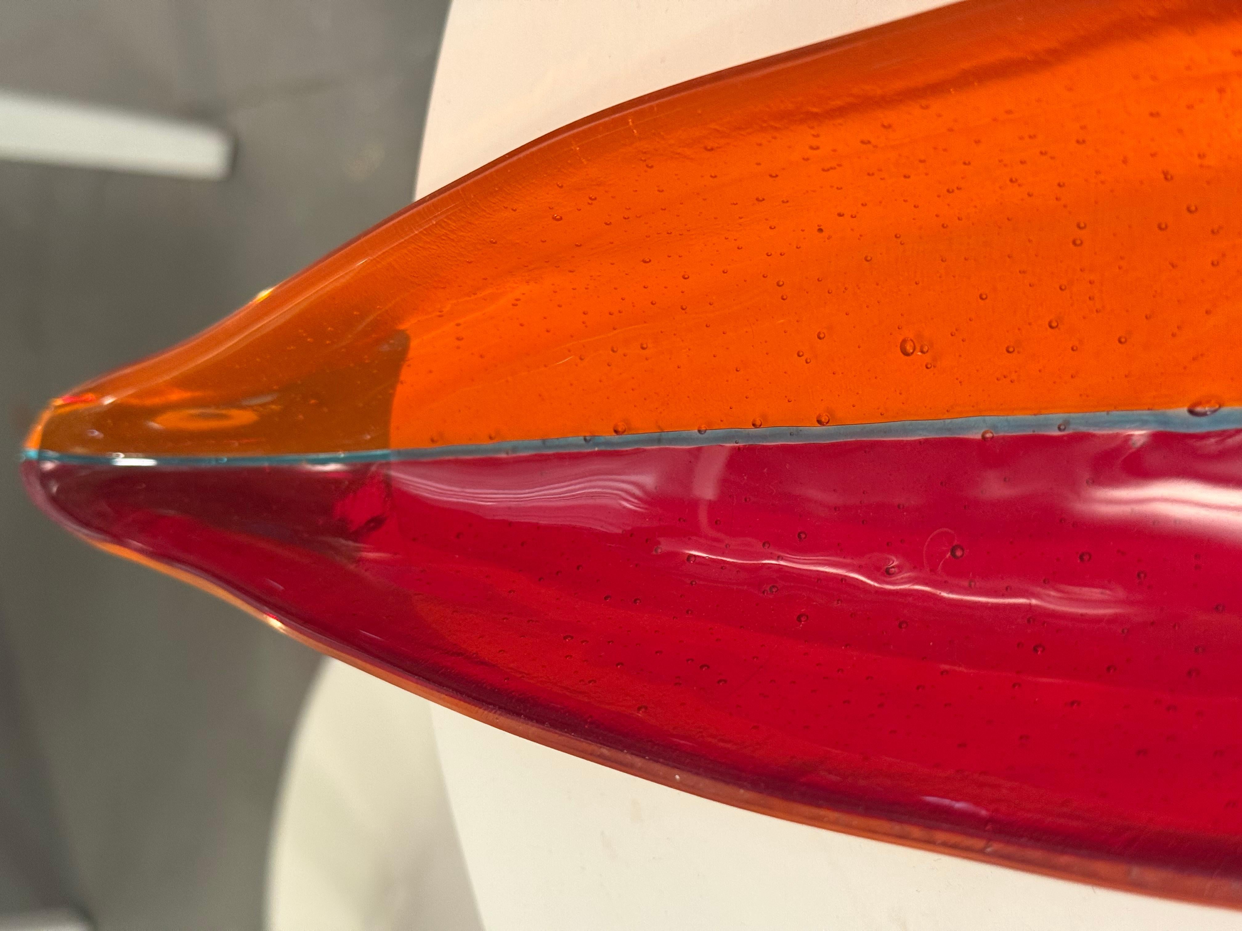 Beatrice Tesdorf Murano-Stil Sommerso Glas Mittelstück (amerikanisch) im Angebot