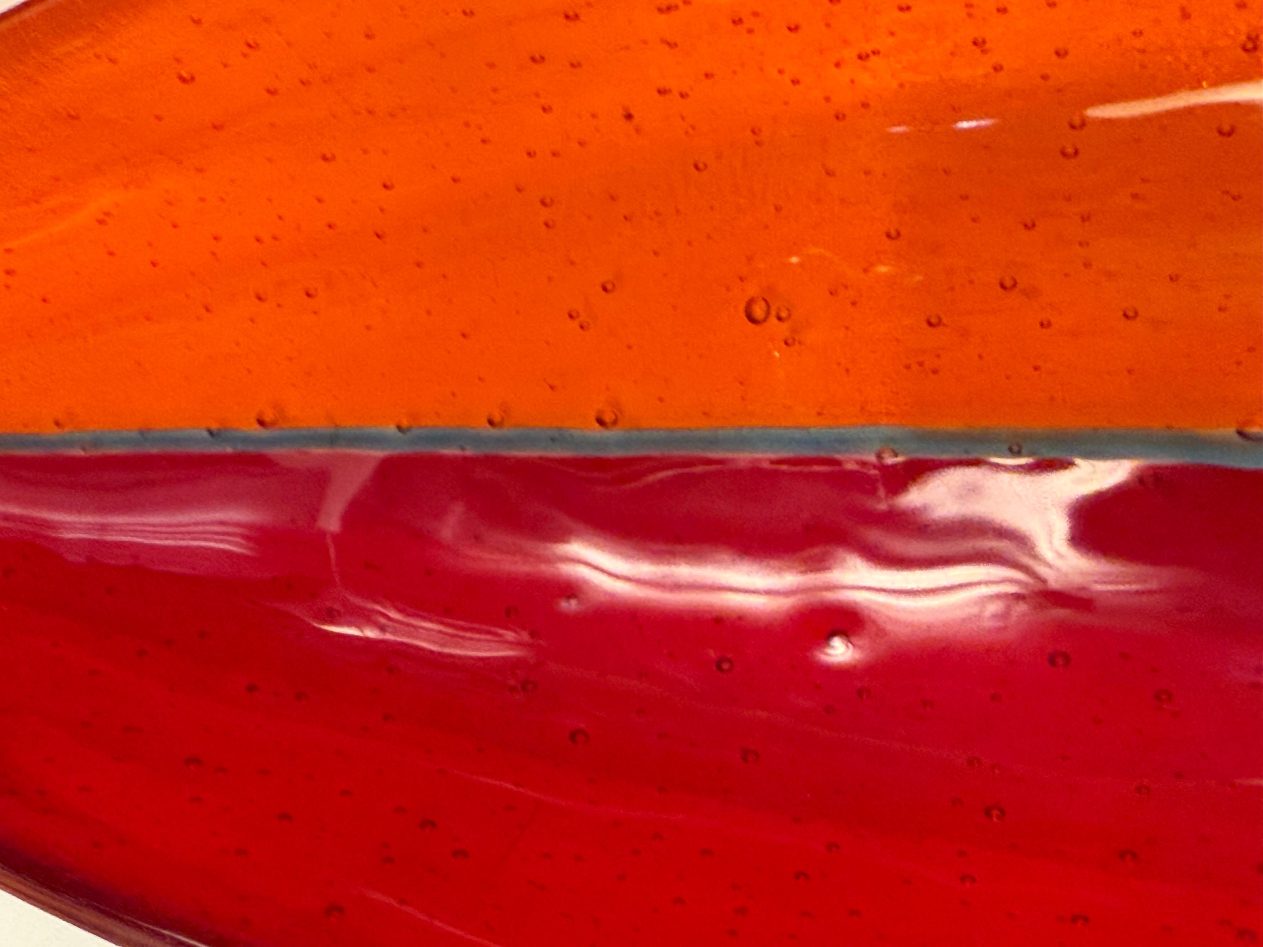 Beatrice Tesdorf Murano-Stil Sommerso Glas Mittelstück im Zustand „Gut“ im Angebot in Pasadena, CA