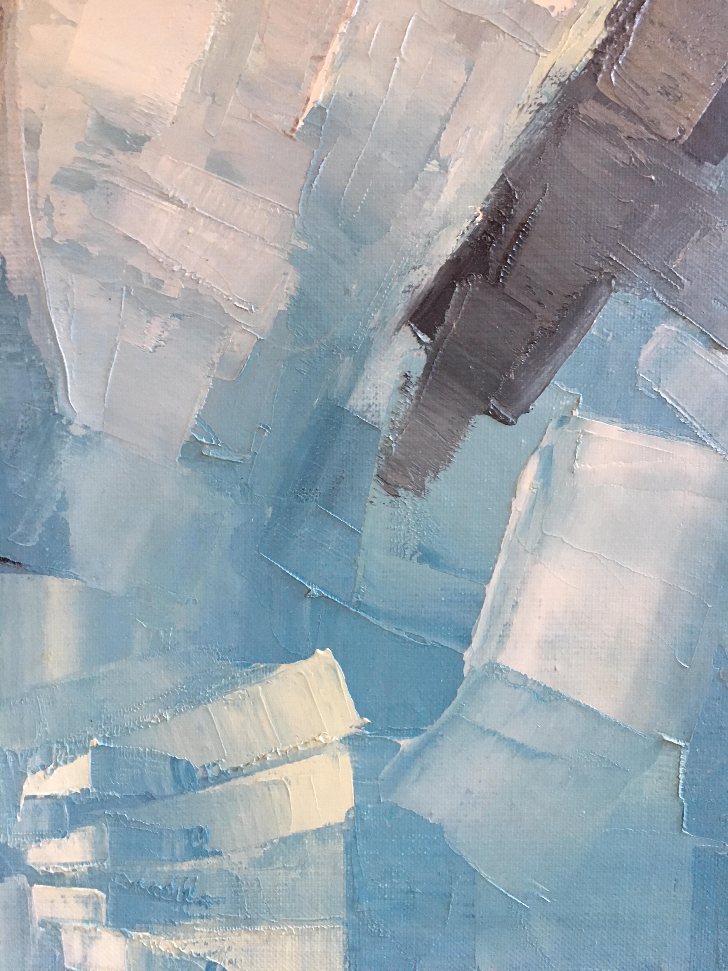 Quadrato astratto, stile cubista, colore verde, pittura a olio originale 
Dell'artista francese Beatrice Werlie, inizio XXI secolo
Firmato dall'artista nell'angolo in basso a destra.
Pittura a olio su tela, senza cornice
Dimensioni della tela: 15,75