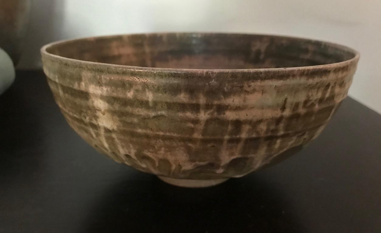 American Beatrice Wood Signed Mid-Century Modern California Glazed Studio Ceramic Bowl For Sale