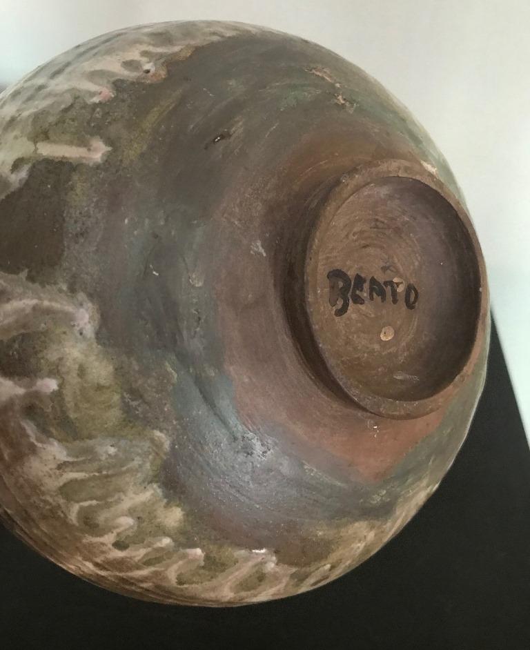 Beatrice Wood Signed Mid-Century Modern California Glazed Studio Ceramic Bowl For Sale 1