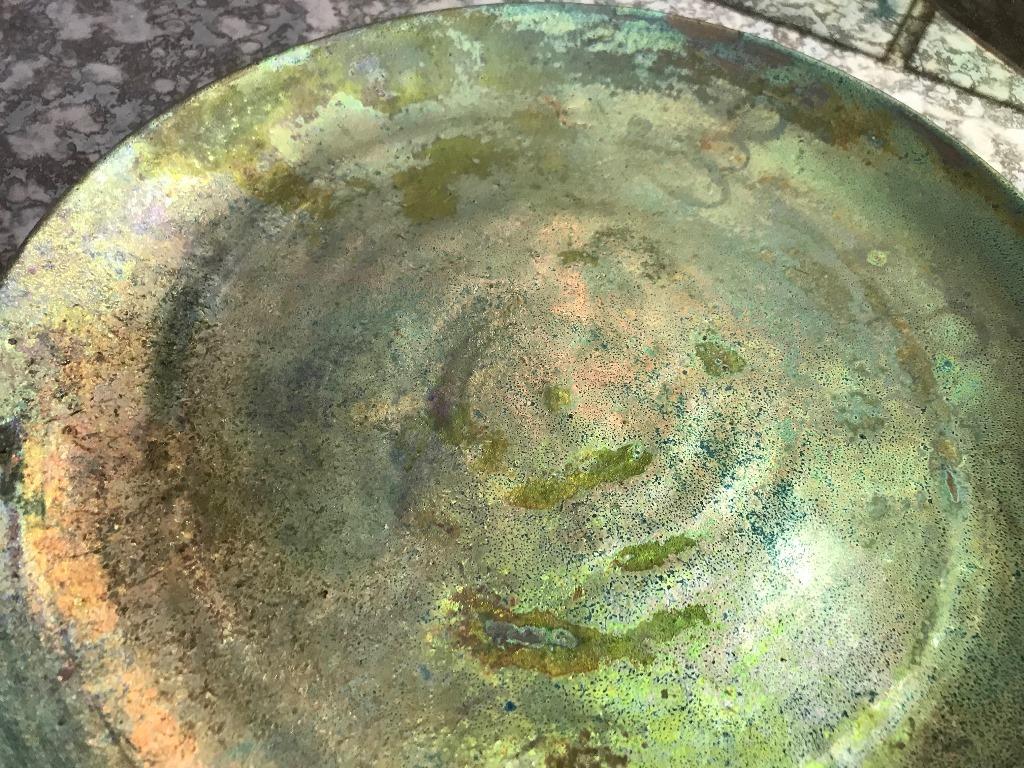 Hand-Crafted Beatrice Wood Iridescent Luster Glaze Earthenware Plate Low Bowl Charger