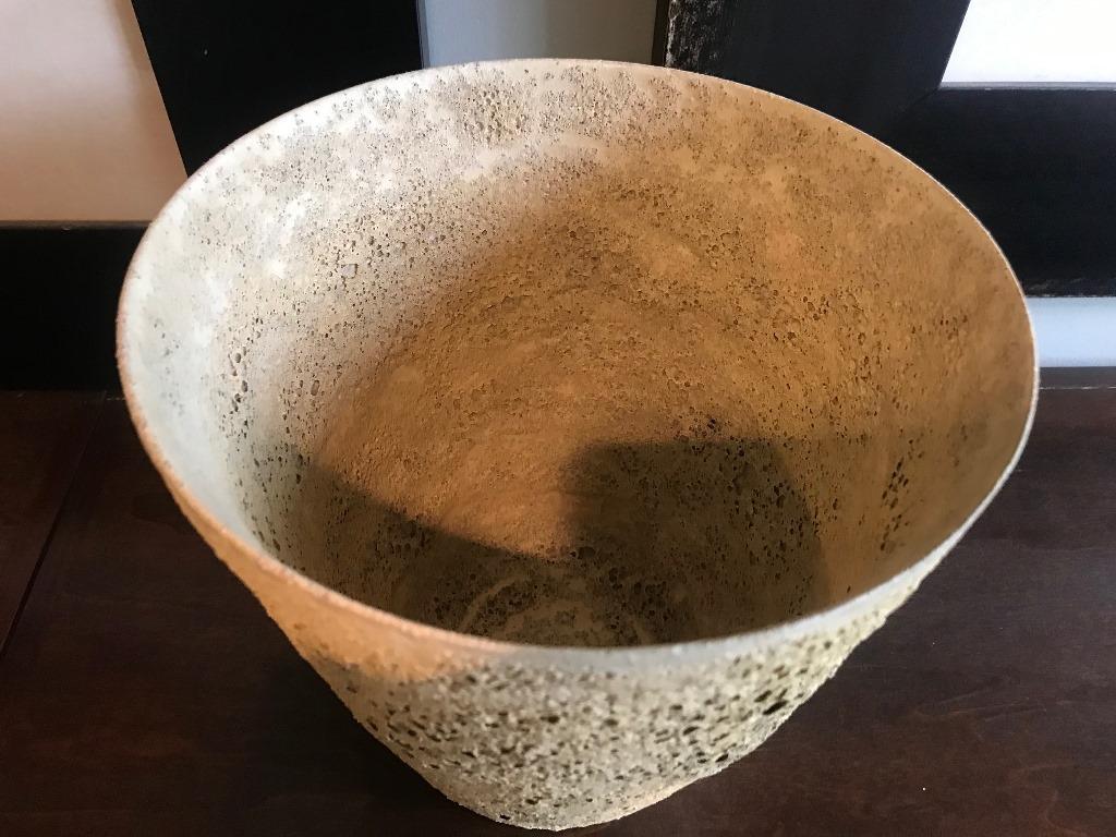 Hand-Crafted Beatrice Wood Signed Large Quite Heavy Volcanic Glaze Mid-Century Modern Bowl