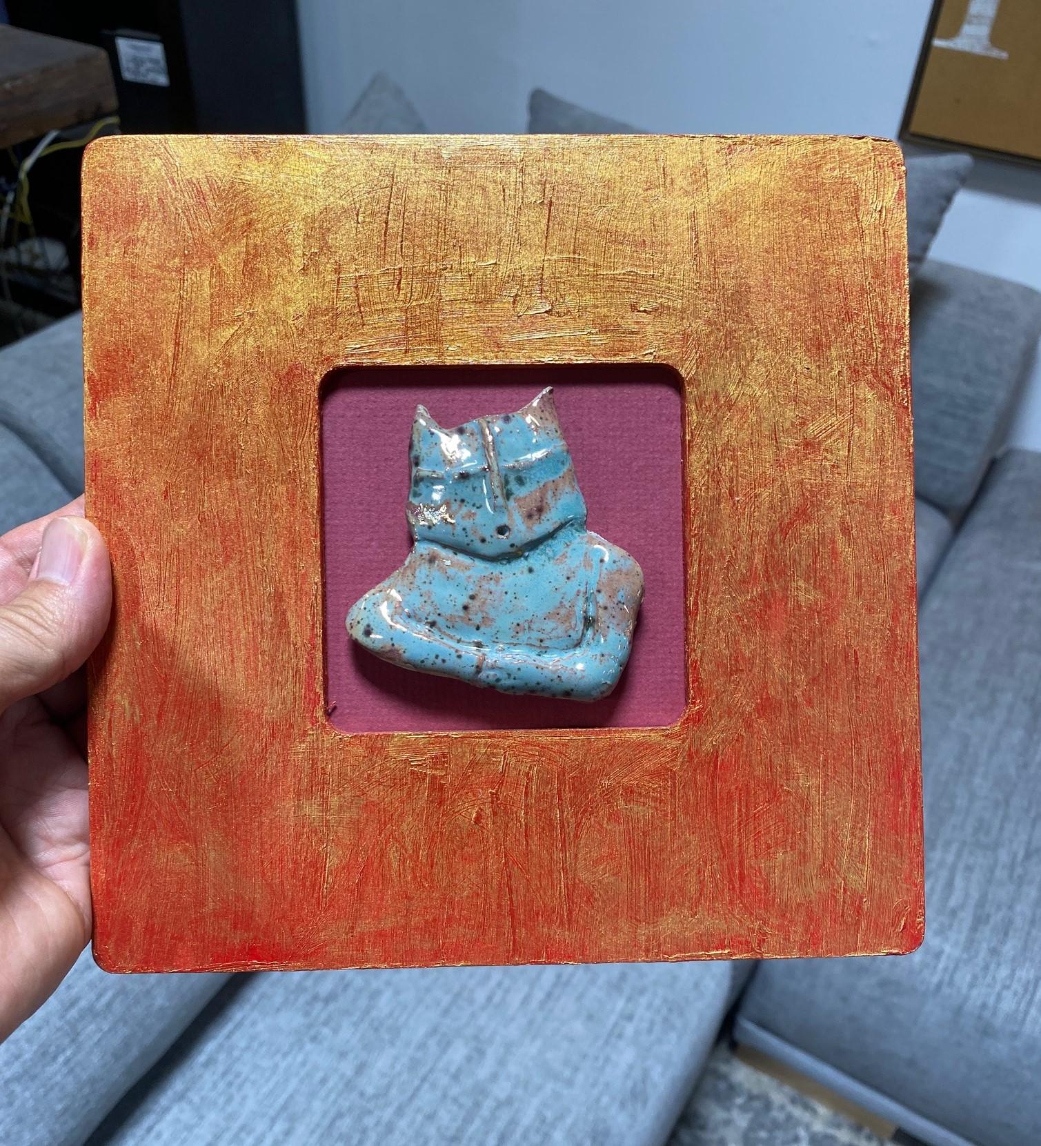 Beatrice Wood Mid-Century California Studio Pottery Esmalte brillante Fragmento enmarcado en venta 2
