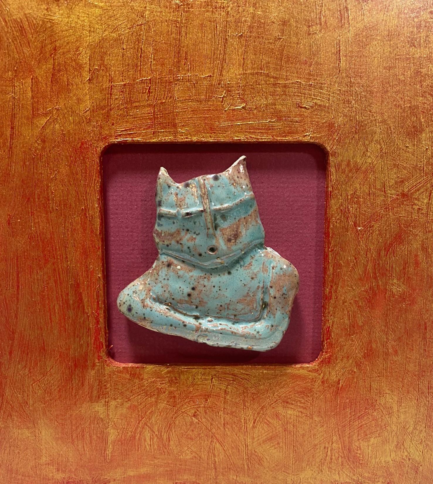 Beatrice Wood Mid-Century California Studio Pottery Esmalte brillante Fragmento enmarcado Moderno en venta