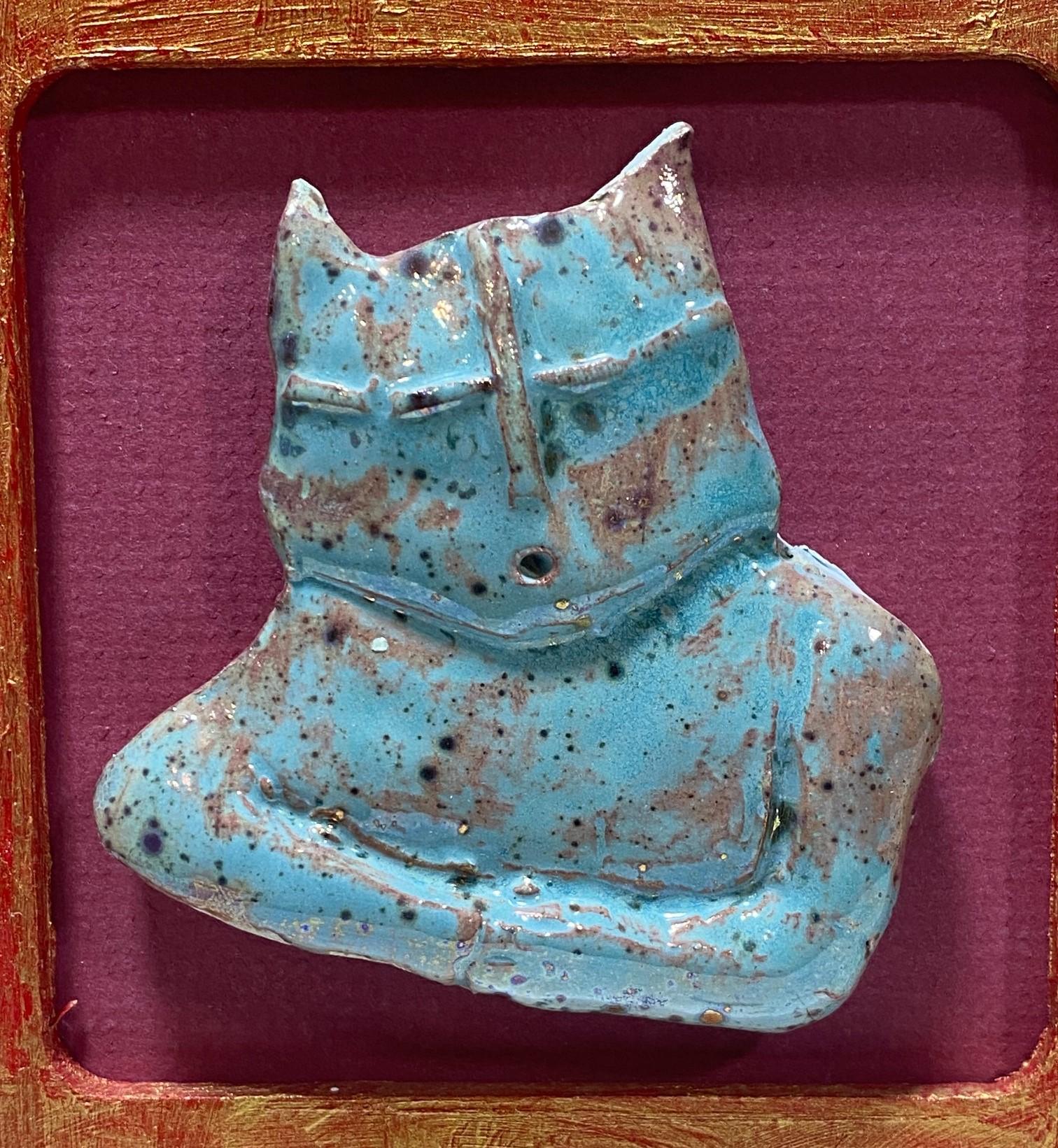 Beatrice Wood Mid-Century California Studio Pottery Esmalte brillante Fragmento enmarcado Glaseado en venta