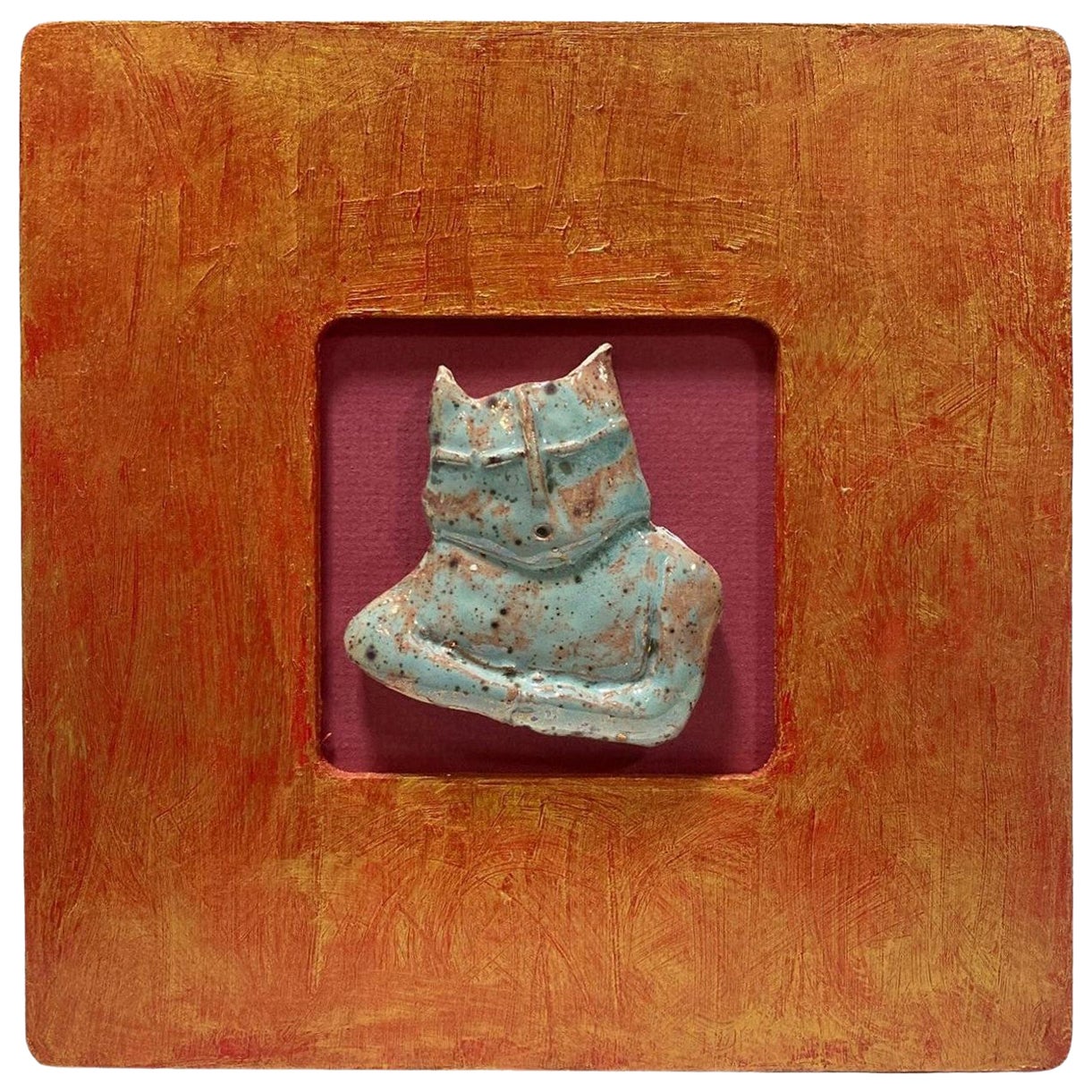 Fragment encadré de Beatrice Wood California Studio Pottery Mid-Century Luster Glaze en vente