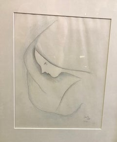 Beatrice Wood Disegno originale incorniciato, firmato e datato