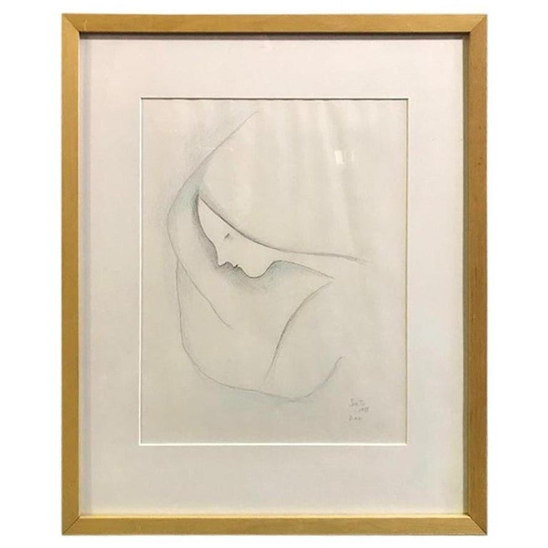 Beatrice Wood Framed Signed and Dated Original Drawing at 1stDibs