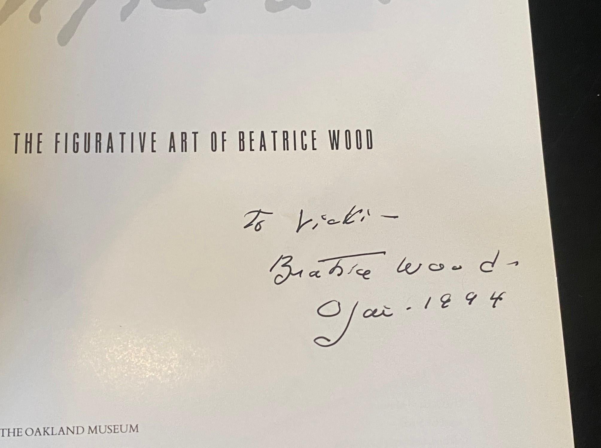 American Beatrice Wood Signed Book Exhibition Catalog Intimate Appeal The Figurative Art For Sale