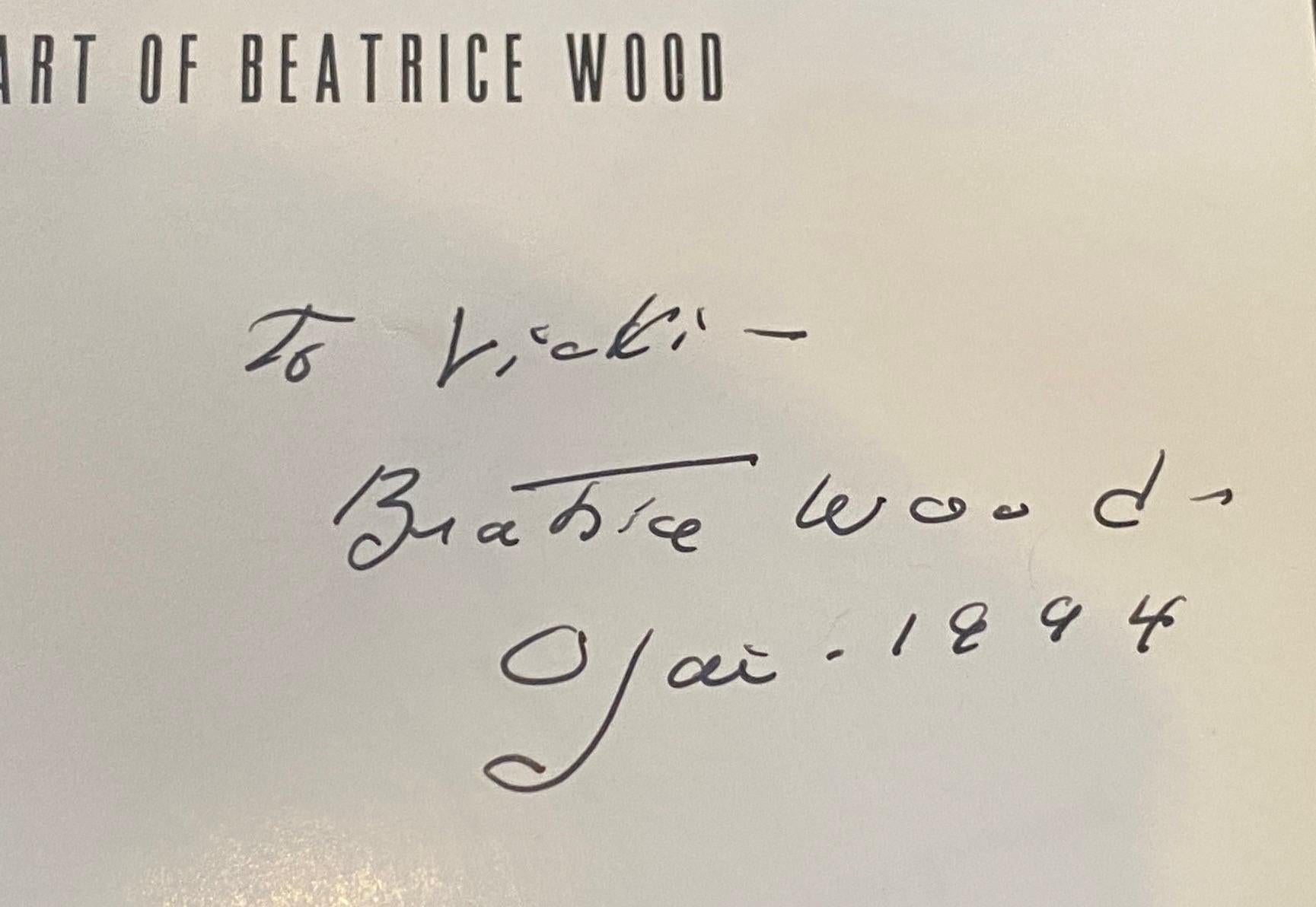 Beatrice Wood Signed Book Exhibition Catalog Intimate Appeal The Figurative Art In Good Condition For Sale In Studio City, CA