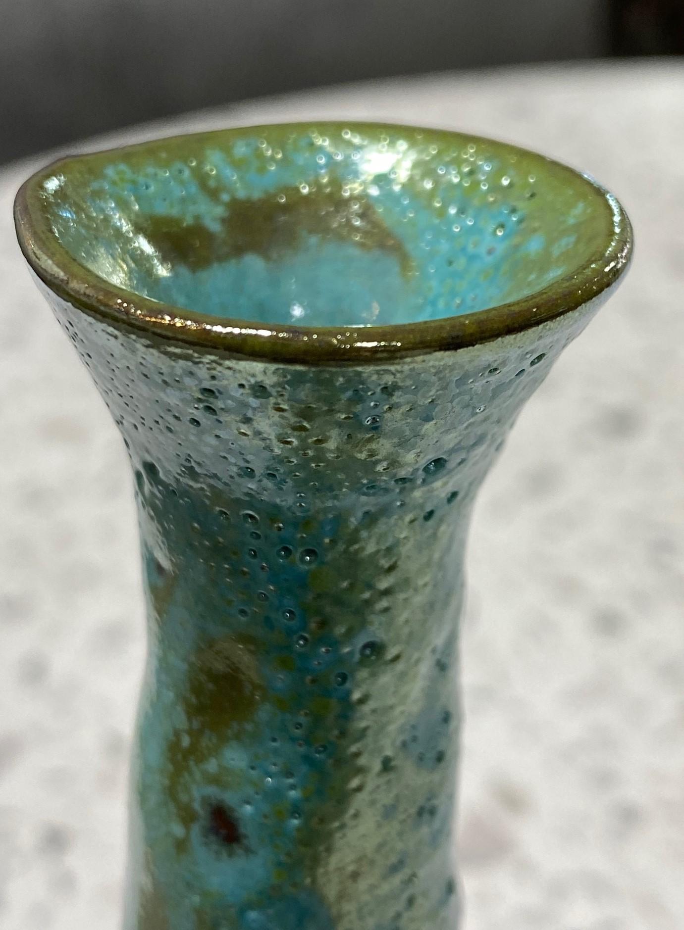 Earthenware Beatrice Wood Signed Midcentury California Studio Pottery Luster Glaze Vase For Sale