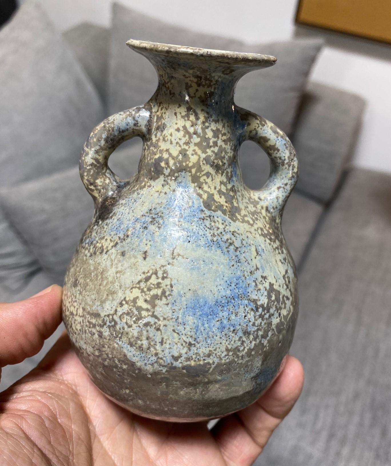 Beatrice Wood Signed Mid-Century California Studio Pottery Luster Glaze Vase For Sale 3
