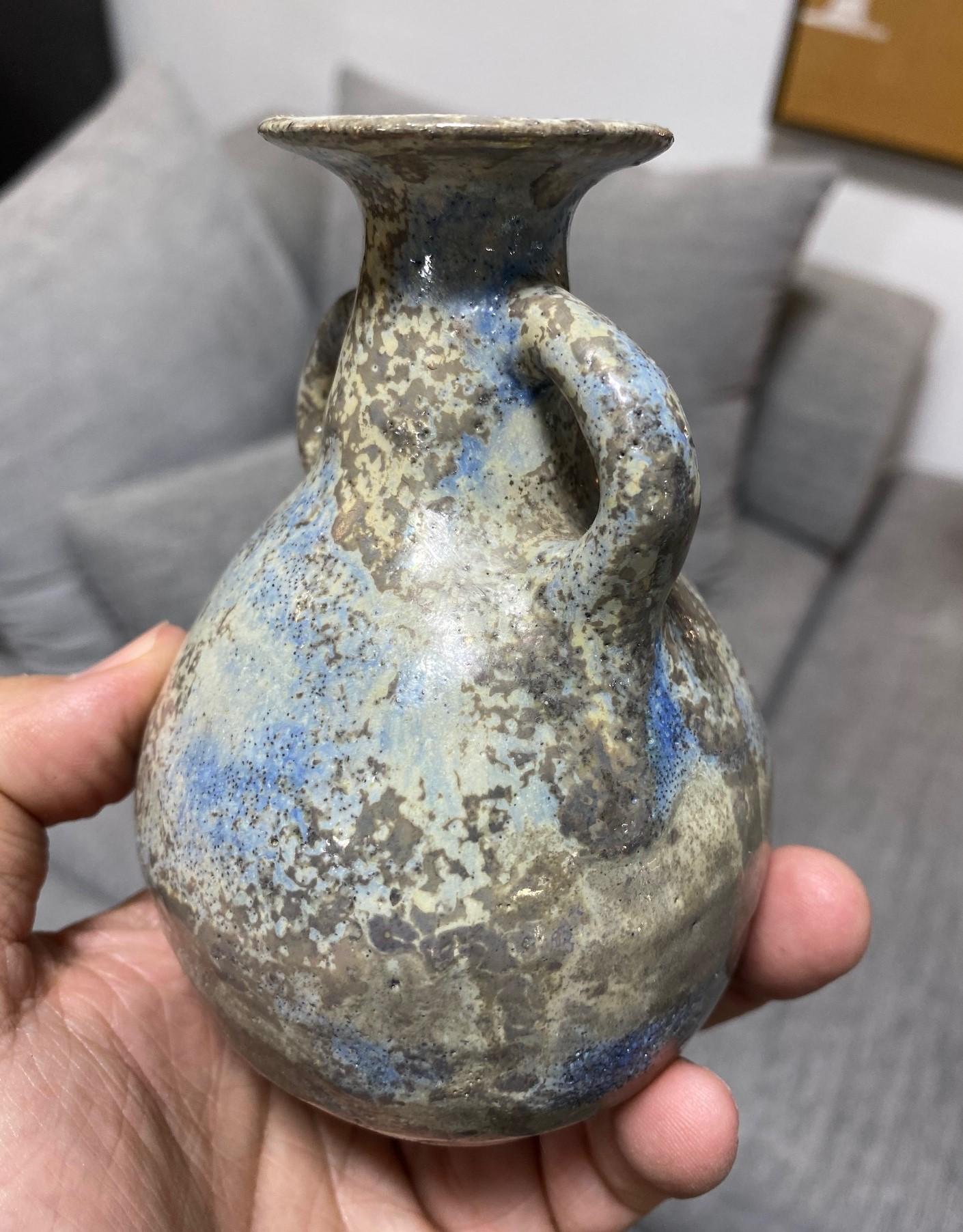 Beatrice Wood Signed Mid-Century California Studio Pottery Luster Glaze Vase For Sale 4