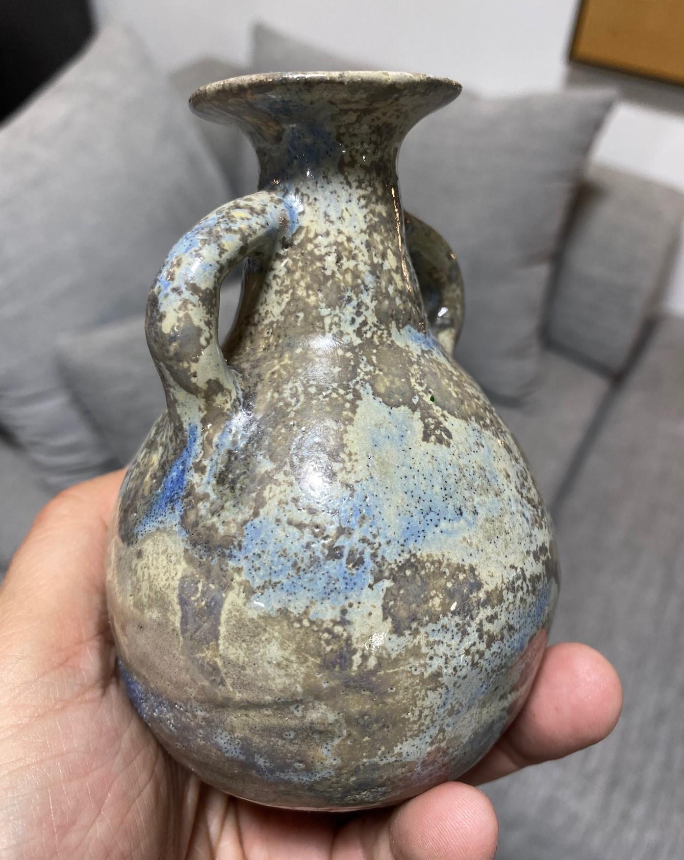 Beatrice Wood Signed Mid-Century California Studio Pottery Luster Glaze Vase For Sale 5