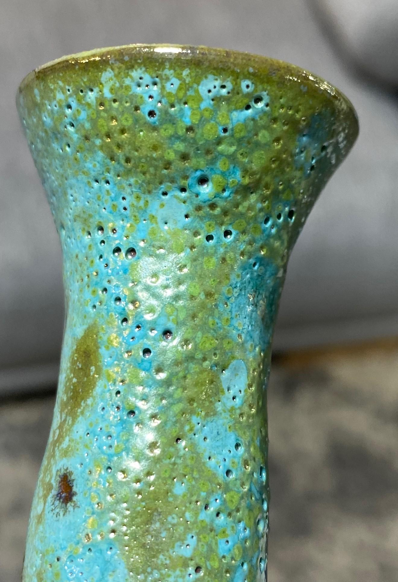 Beatrice Wood Signed Midcentury California Studio Pottery Luster Glaze Vase For Sale 4