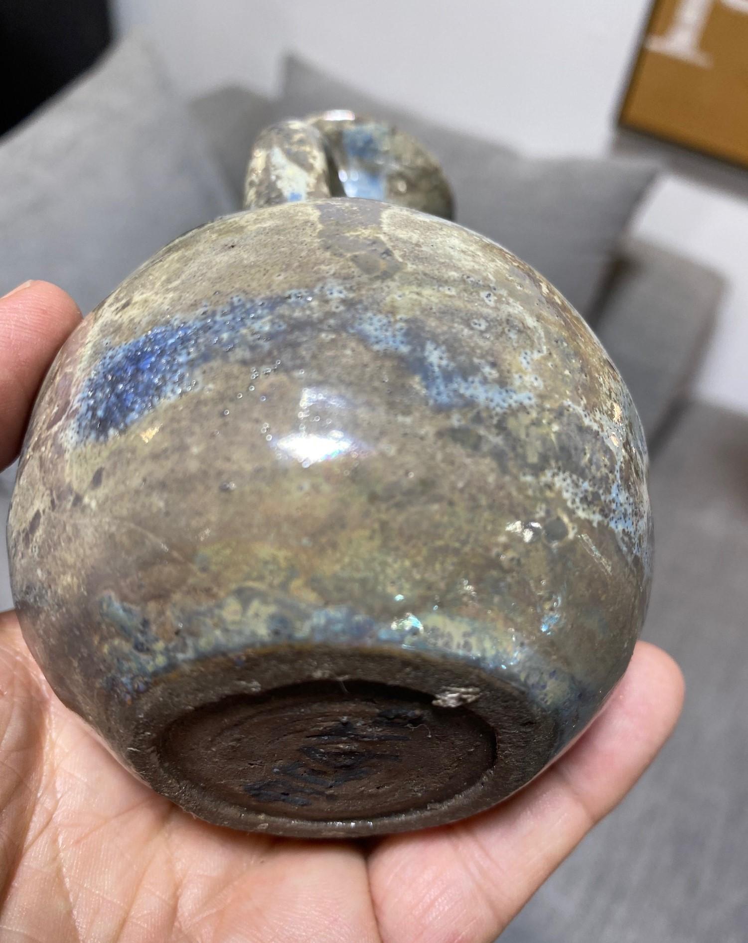 Beatrice Wood Signed Mid-Century California Studio Pottery Luster Glaze Vase For Sale 10