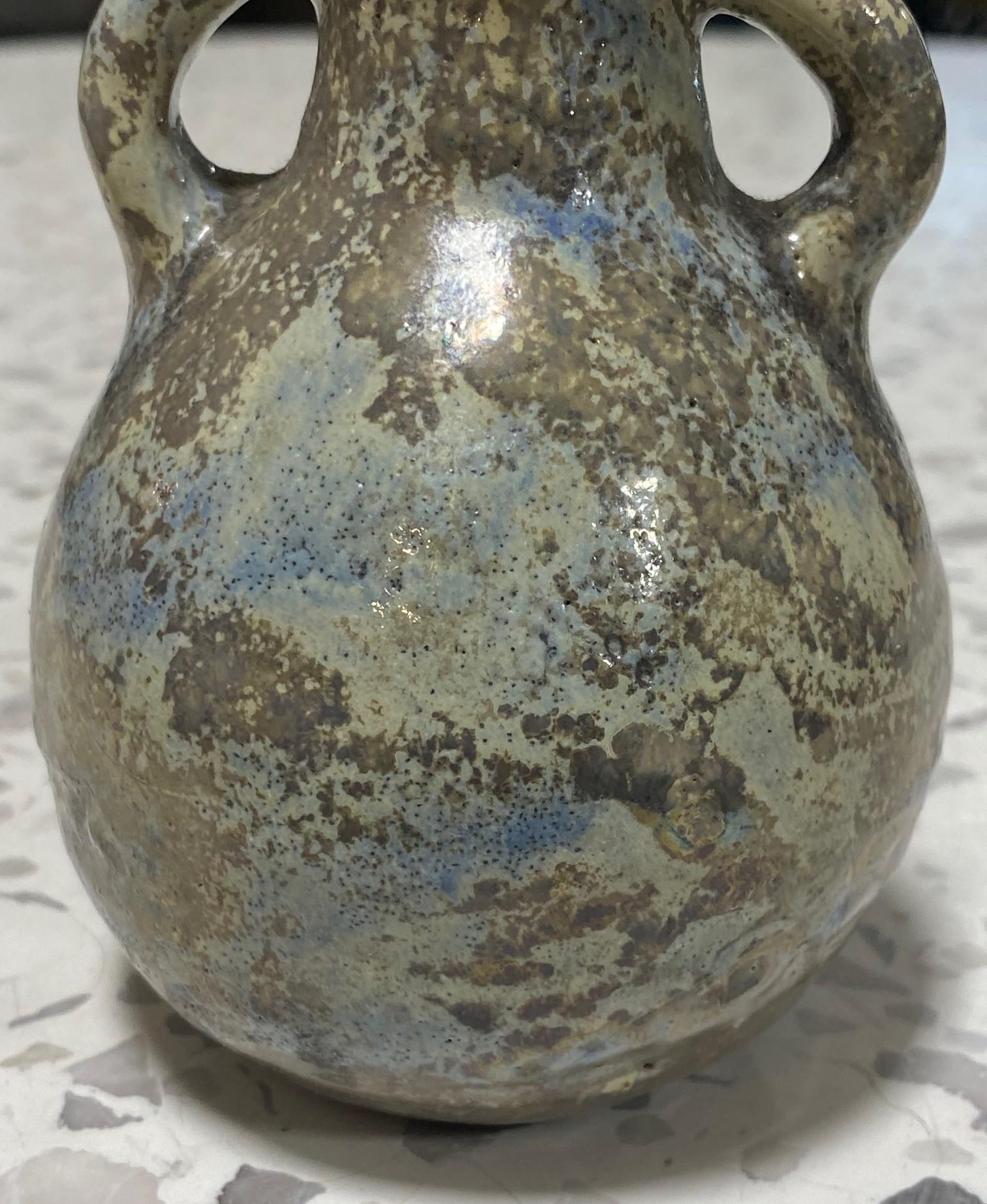 Mid-Century Modern Beatrice Wood Signed Mid-Century California Studio Pottery Luster Glaze Vase For Sale