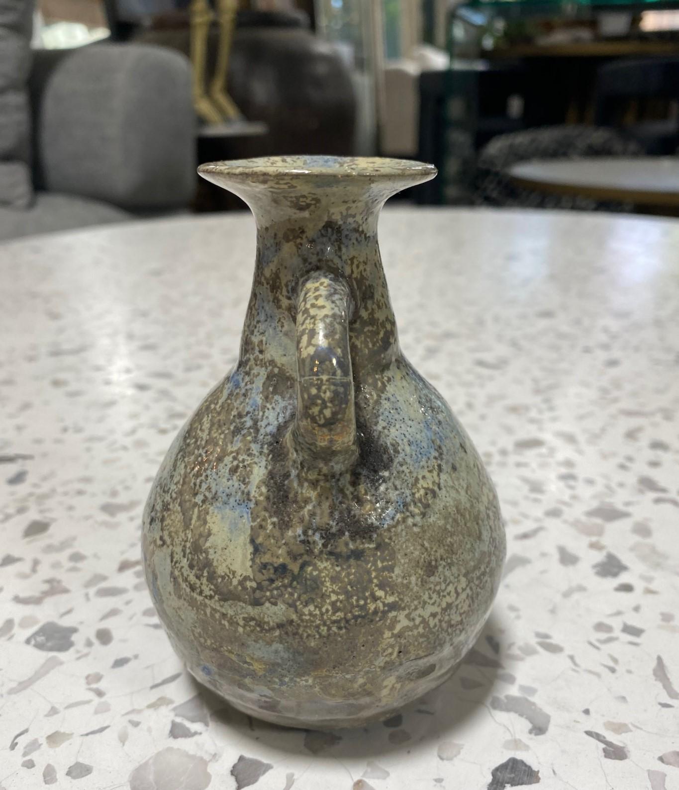 Glazed Beatrice Wood Signed Mid-Century California Studio Pottery Luster Glaze Vase For Sale