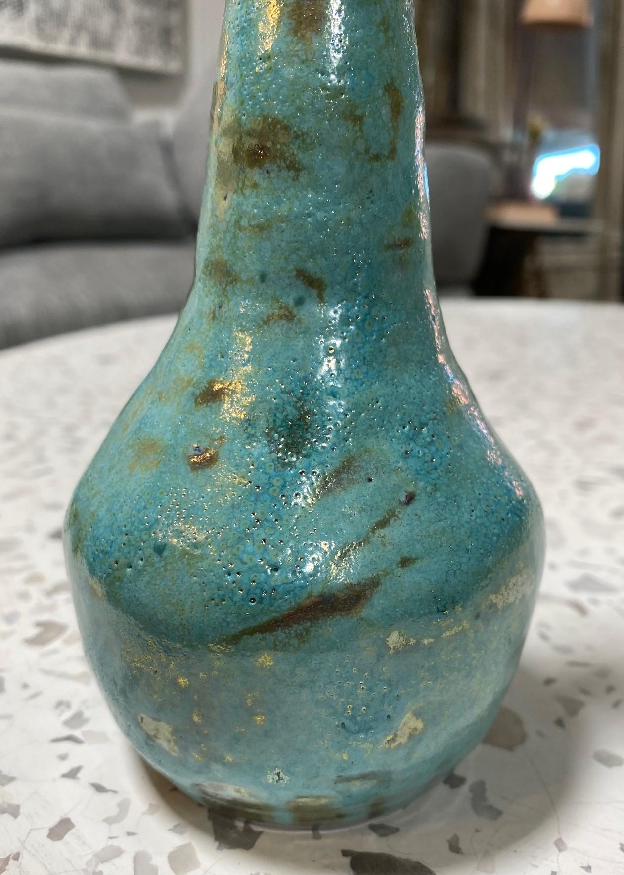 Beatrice Wood Signed Midcentury California Studio Pottery Luster Glaze Vase In Good Condition For Sale In Studio City, CA