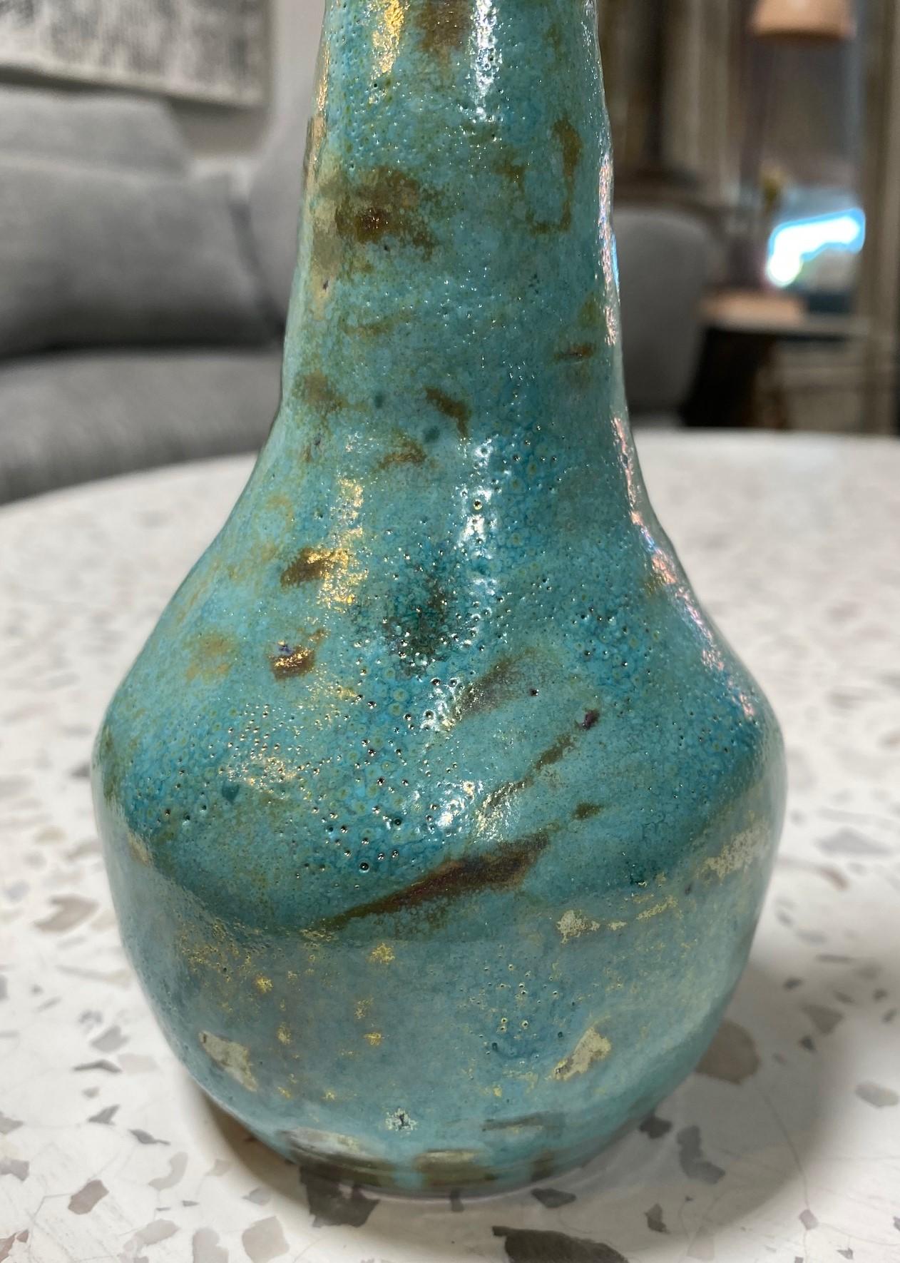 Beatrice Wood Firmado Jarrón de mediados de siglo California Pottery Studio Luster Glaze Loza de barro en venta