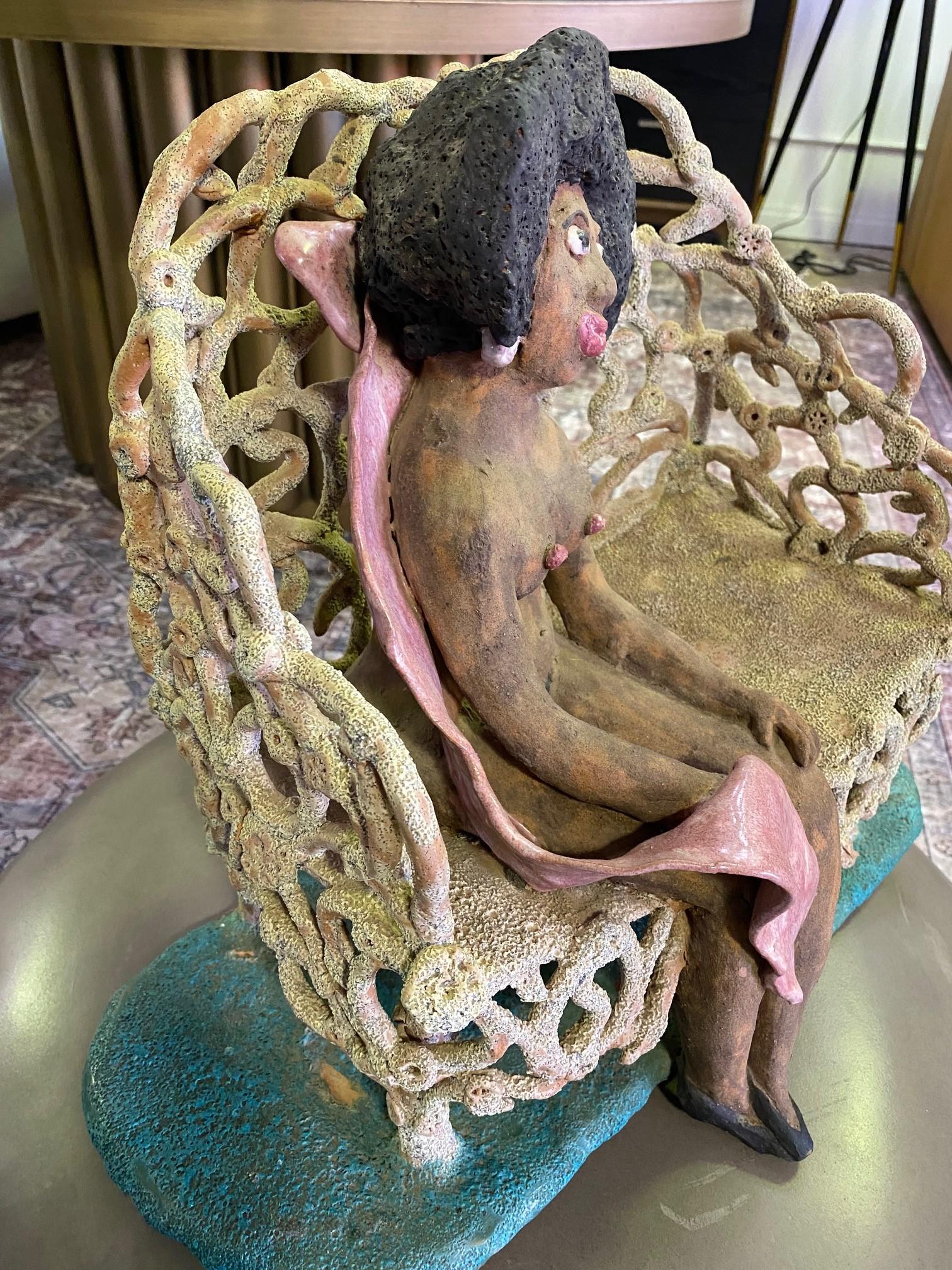 Beatrice Wood Signed Mid-Century Large Figurative Sculpture Chocolate Drop, 1970 1