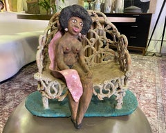 Beatrice Wood Signed Mid-Century Large Figurative Sculpture Chocolate Drop, 1970