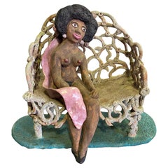 Beatrice Wood Signed Mid-Century Large Figurative Sculpture Chocolate Drop, 1970