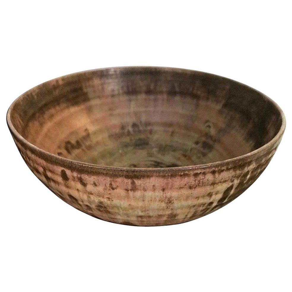 Beatrice Wood Signed Mid-Century Modern California Glazed Studio Ceramic Bowl