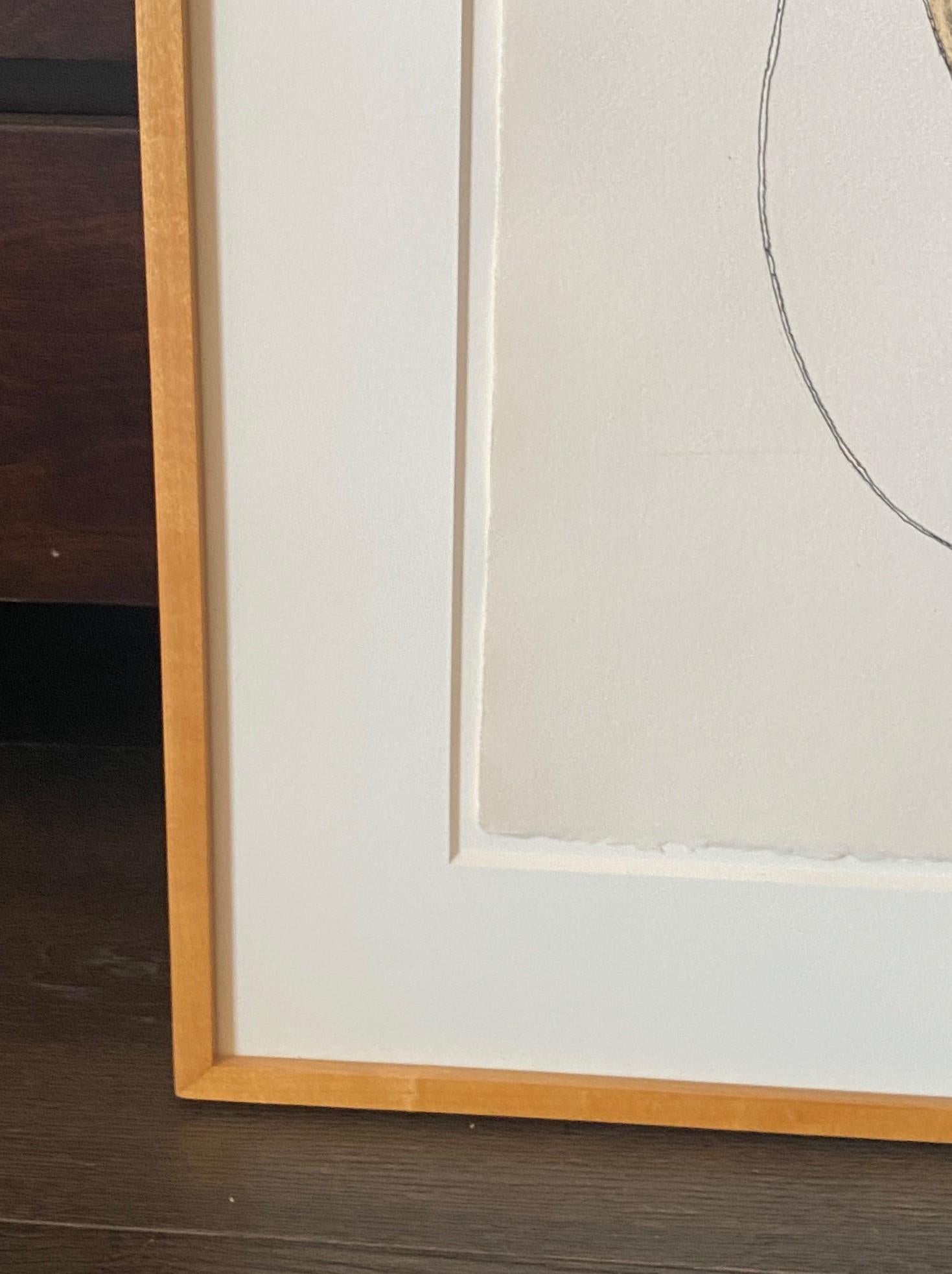20th Century Beatrice Wood Signed Mid-Century Modern Framed Original Painting Rich Man's Pet For Sale