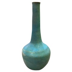 Beatrice Wood Signed Mid-Century Modern Lava Glazed Earthenware Long Necked Vase