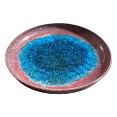 Beatrice Wood Signed Pink Lava Glaze Midcentury California Studio Pottery Bowl