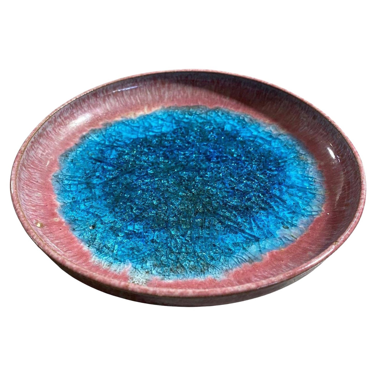 Beatrice Wood Signed Pink Lava Glaze Midcentury California Studio Pottery Bowl