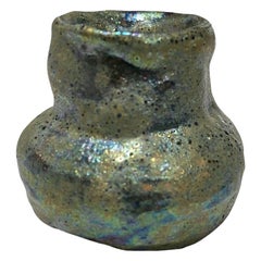 Beatrice Wood Signed Rare Mid-Century Luster Lava Glazed Minature Small Vase