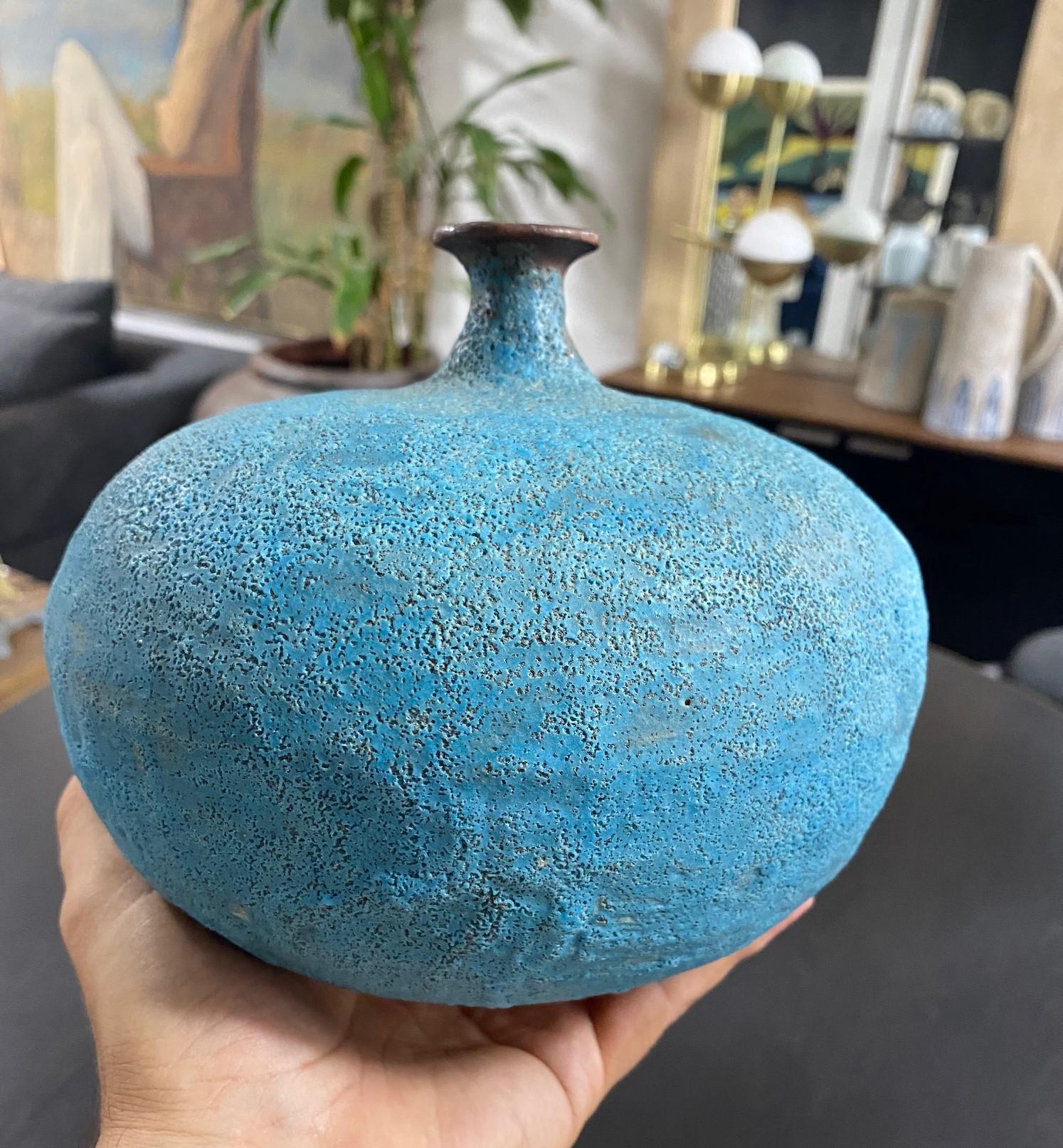 Beatrice Wood Signed Volcanic Lava Glaze Mid-Century Modern Studio Vase Vessel 6