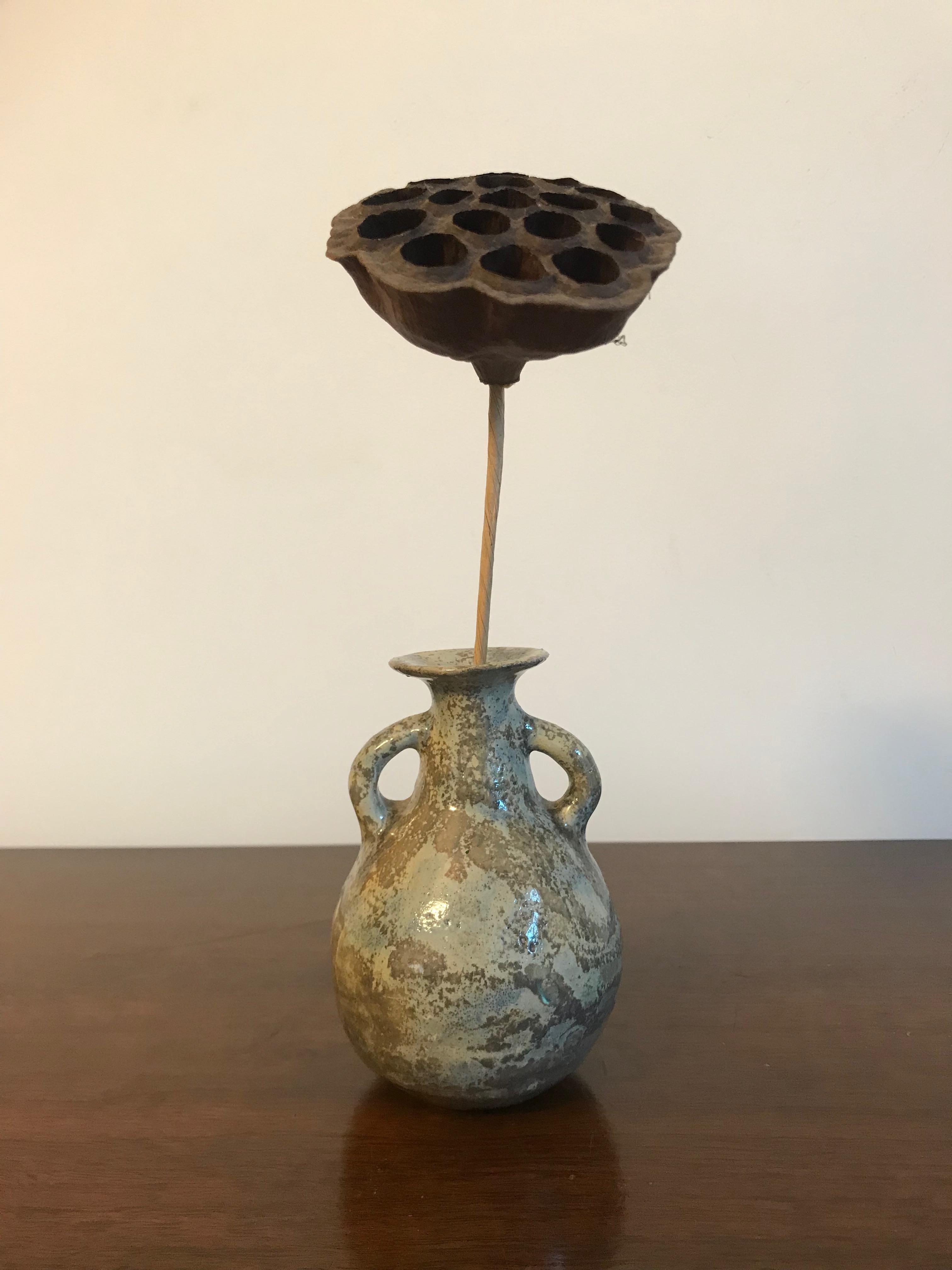 Mid-Century Modern  Studio Pottery Vase Weed Beatrice Wood  en vente