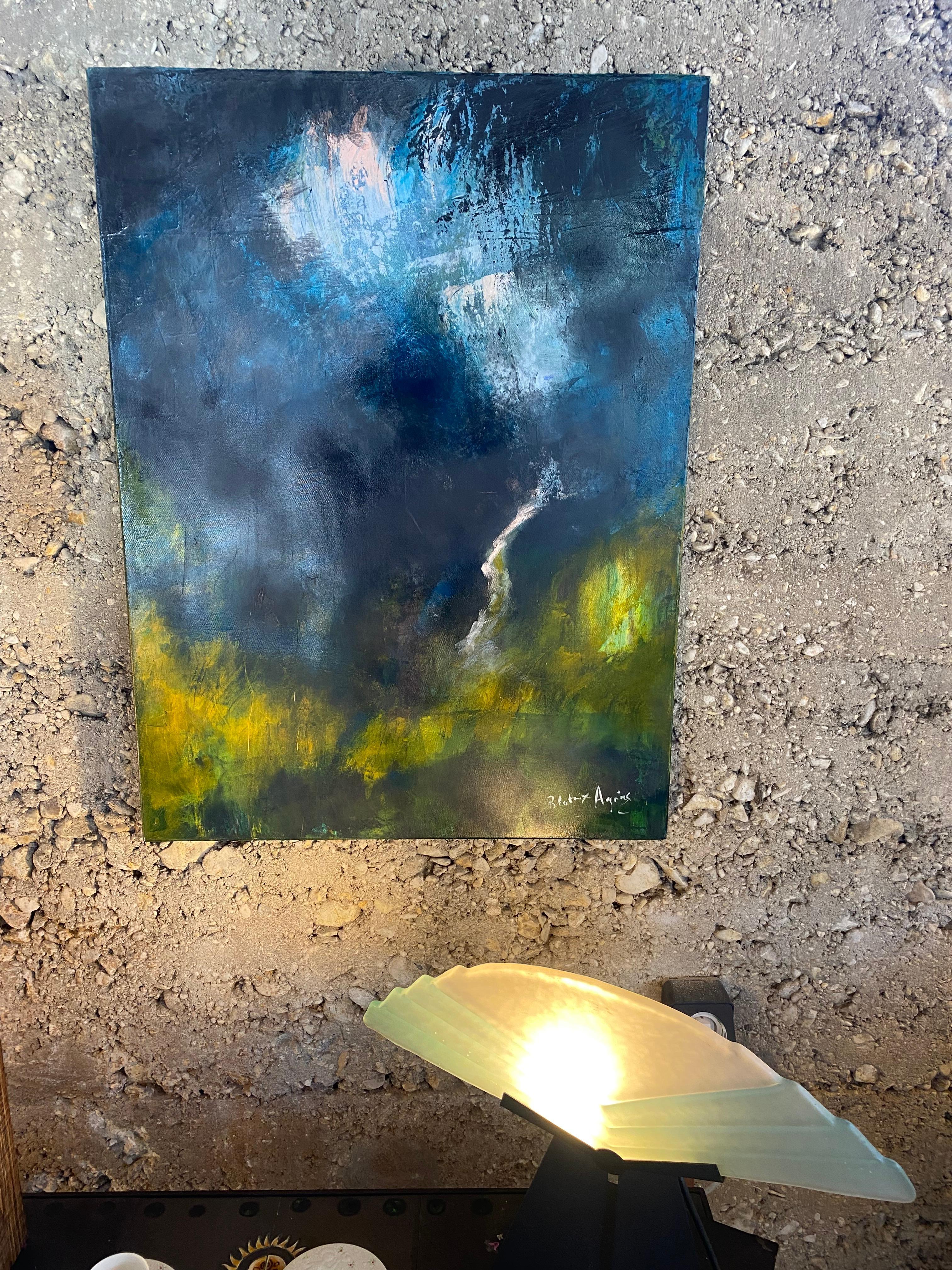 Beatrix Agius
Der Baum, der verdunkelt wurde 
Acryl auf Leinwand / Keilrahmen 
Signiert und datiert unten links 
Titel und Datum auf der Rückseite 
Name und Datum auf der Rückseite 
Serie 