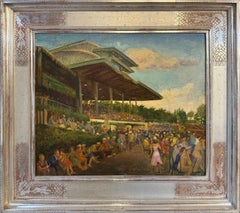 "Hialeah Park Race Track, Florida" Beatrix Sherman, American, Mid 20th Century
