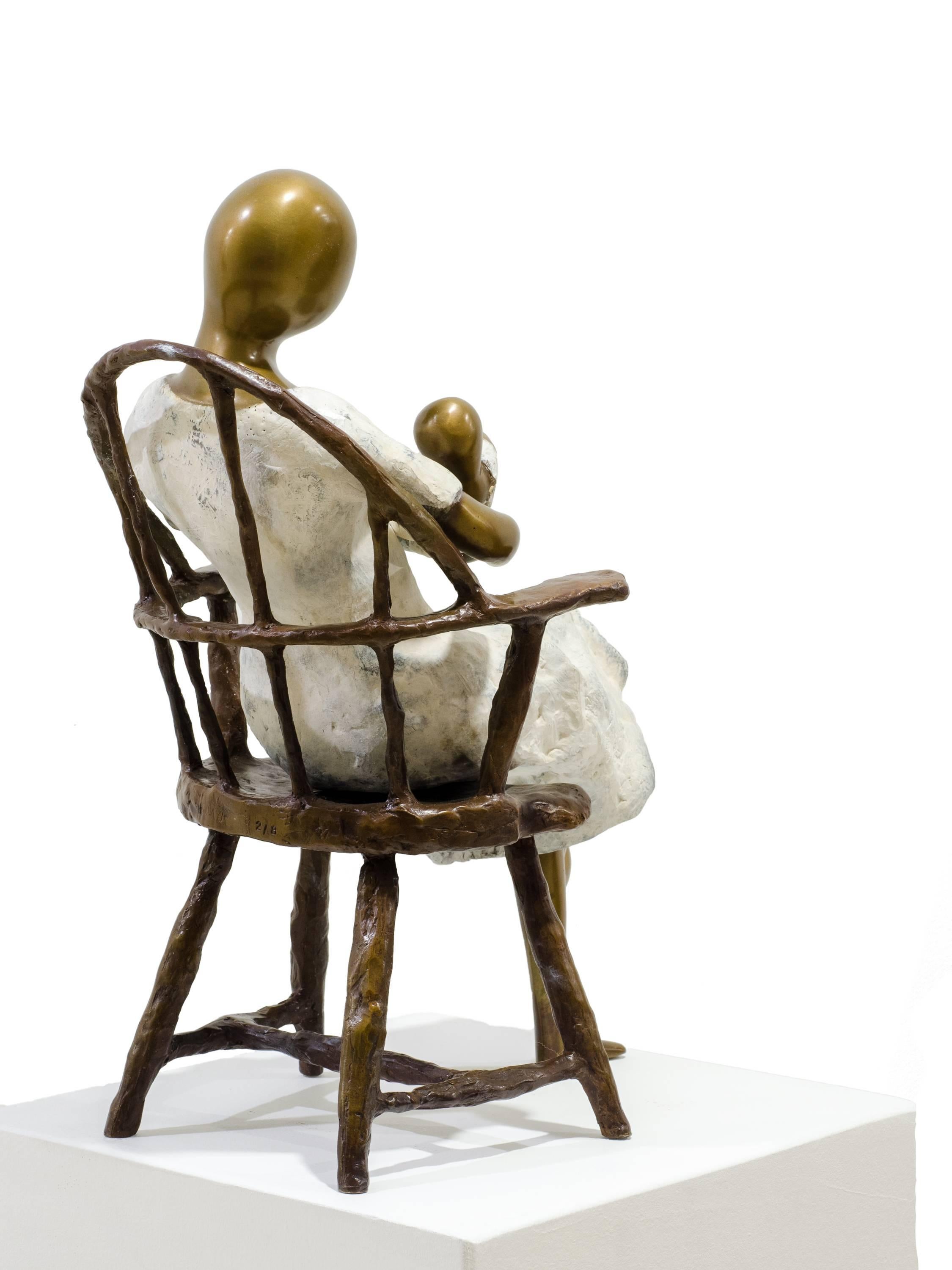 Mother in chair.  - Feminist Sculpture by Beatriz Gerenstein
