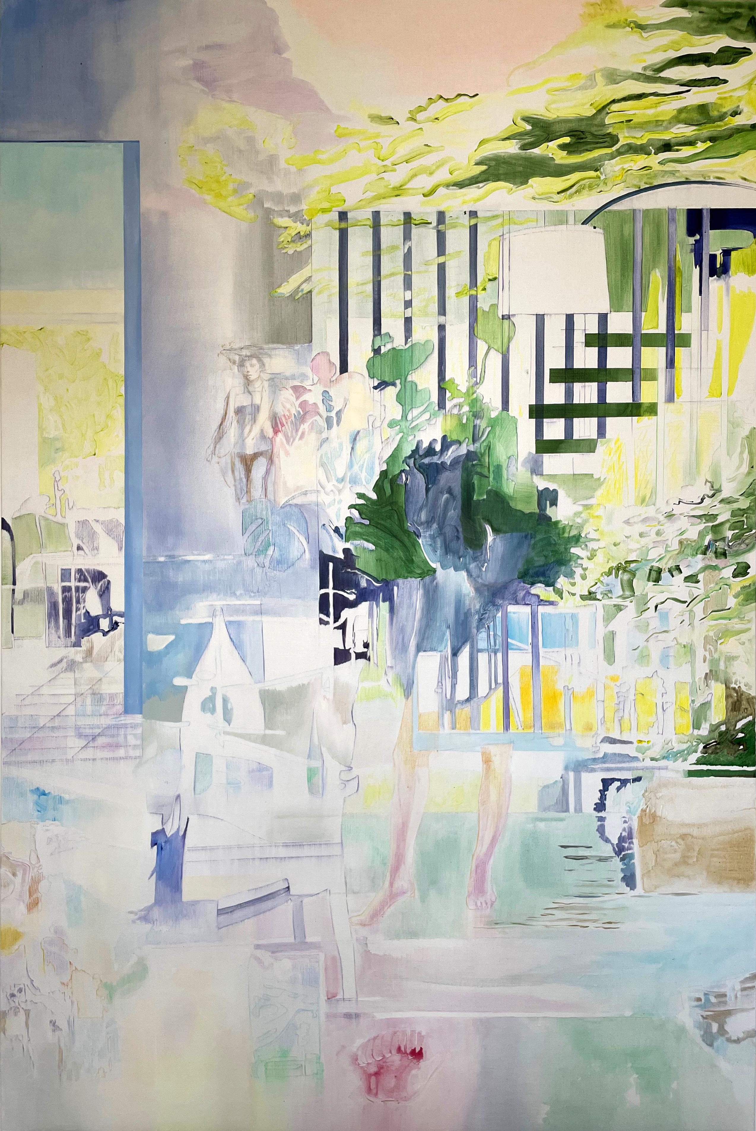 Beatriz Guzman Catena Interior Painting – Mujer, Trama Y Flora