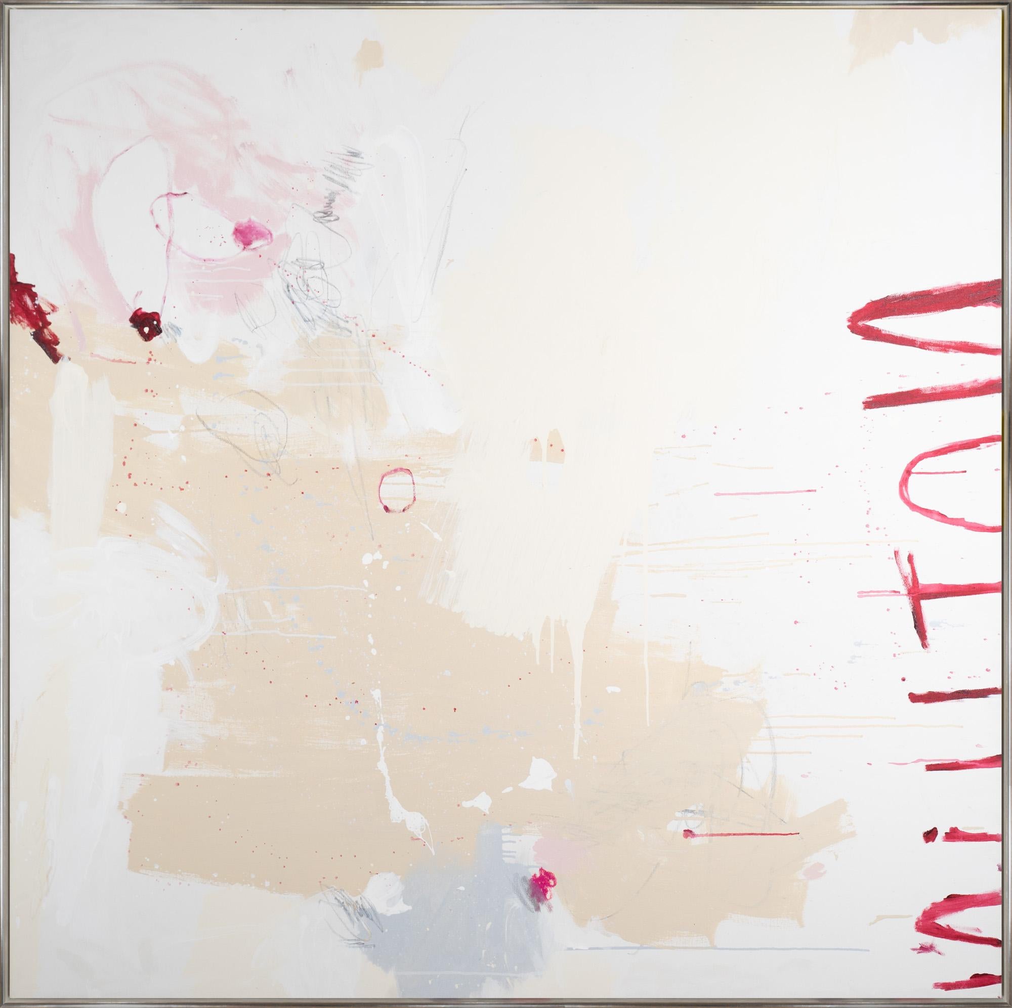 Abstract Painting di Beatriz Simón - "Nulla" Pittura astratta contemporanea su tela con tecnica mista